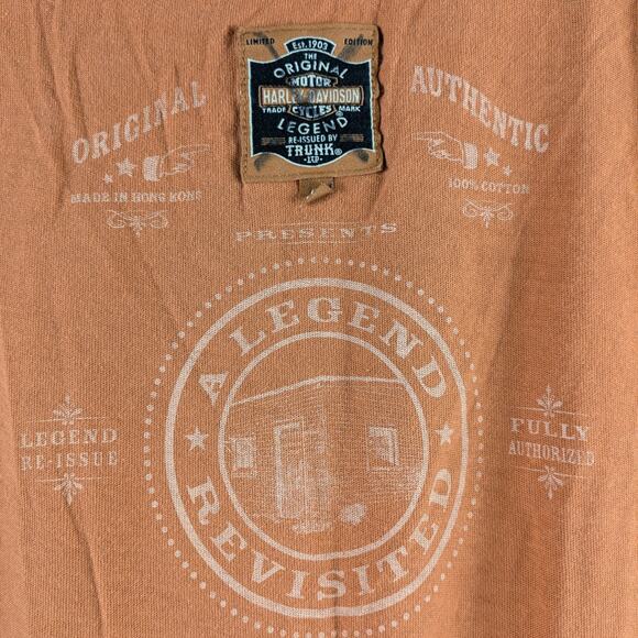 Official 2005 Womens Med Harley Davidson Motor Co. Trunk T-Shirt Orange Inside - Picture 4 of 9